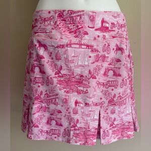 Katherine‎ Way Scottsdale 15” pleated Women's golf Skort in Small pink pony